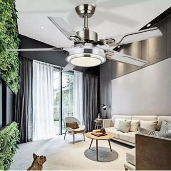 Quạt Trần Có Điều Từ Xa MS: INOX-05, Có 3 Chế Độ Đèn LED, Động Cơ Lõi Đồng 2 Chiều Gió [Bảo Hành 5 Năm]