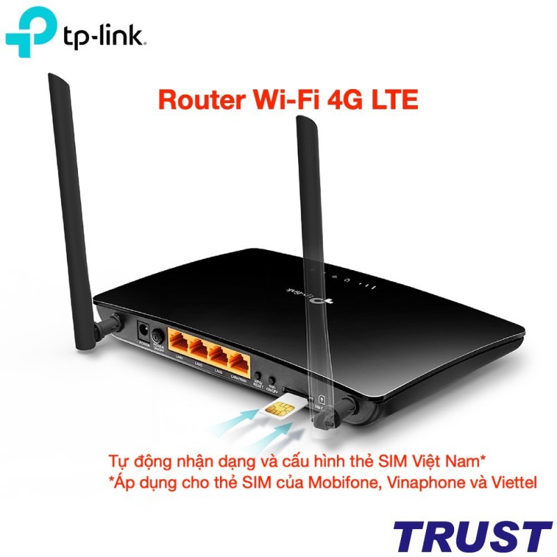 TP-Link 3G4G LTE N 300Mbps Bộ Phát WiFi -TL-MR6400 - Hàng Chính Hãng