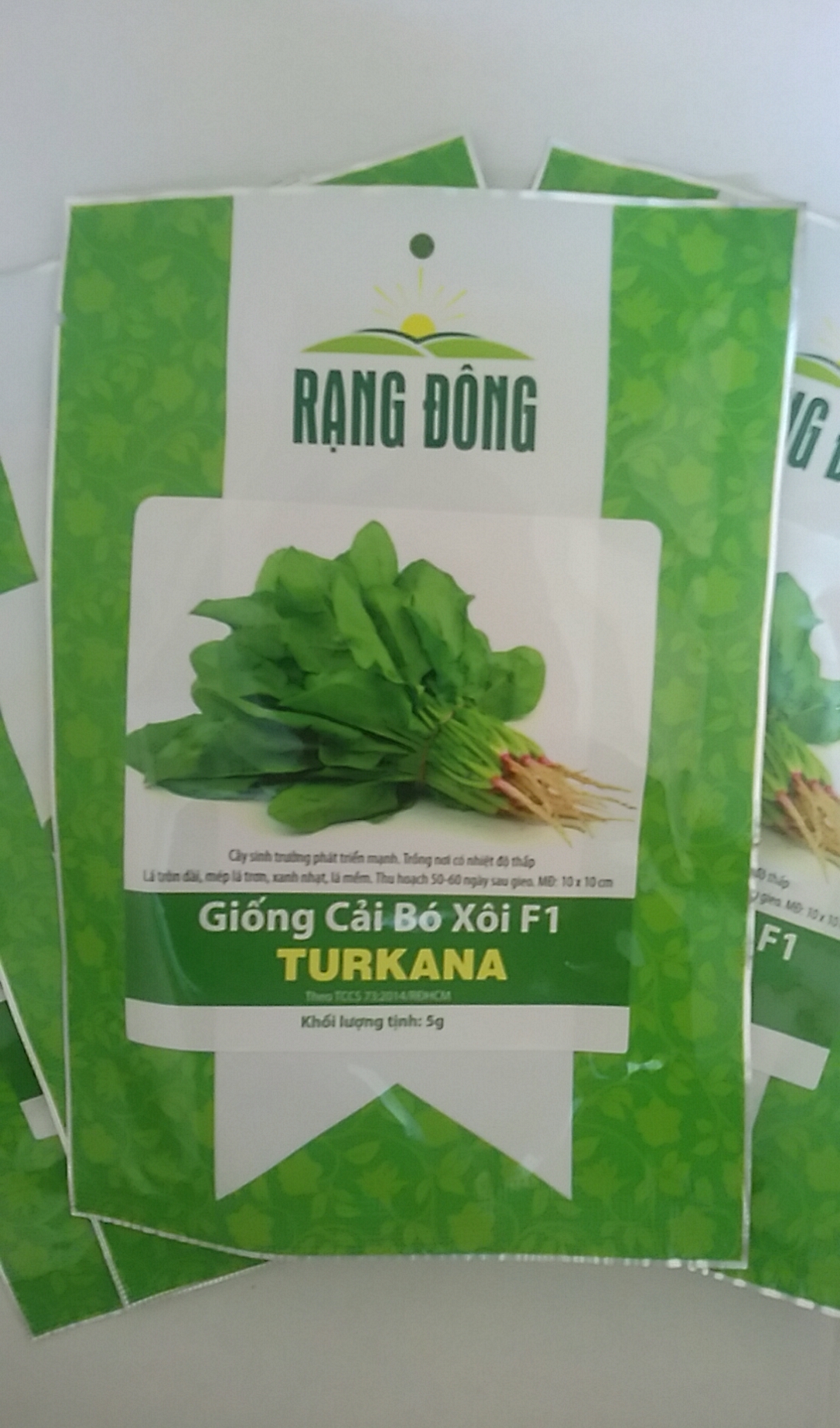 Hạt giống cải bó xôi 5g