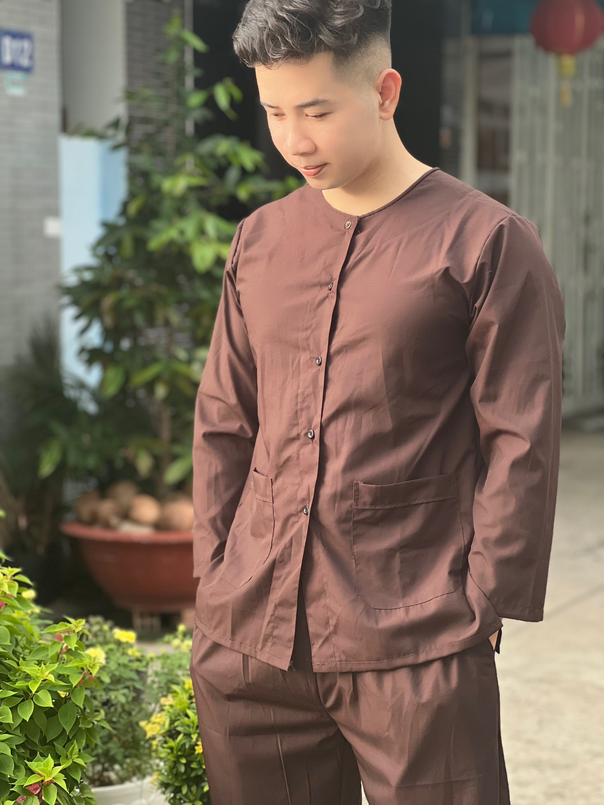 ĐỒ LAM ĐI CHÙA # ĐỒ BÀ BA DÀNH CHO NAM vải kate mềm