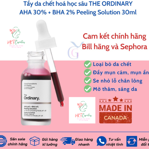 Tinh Chất Serum The Ordinary AHA 30% + BHA 2% Peeling Solution