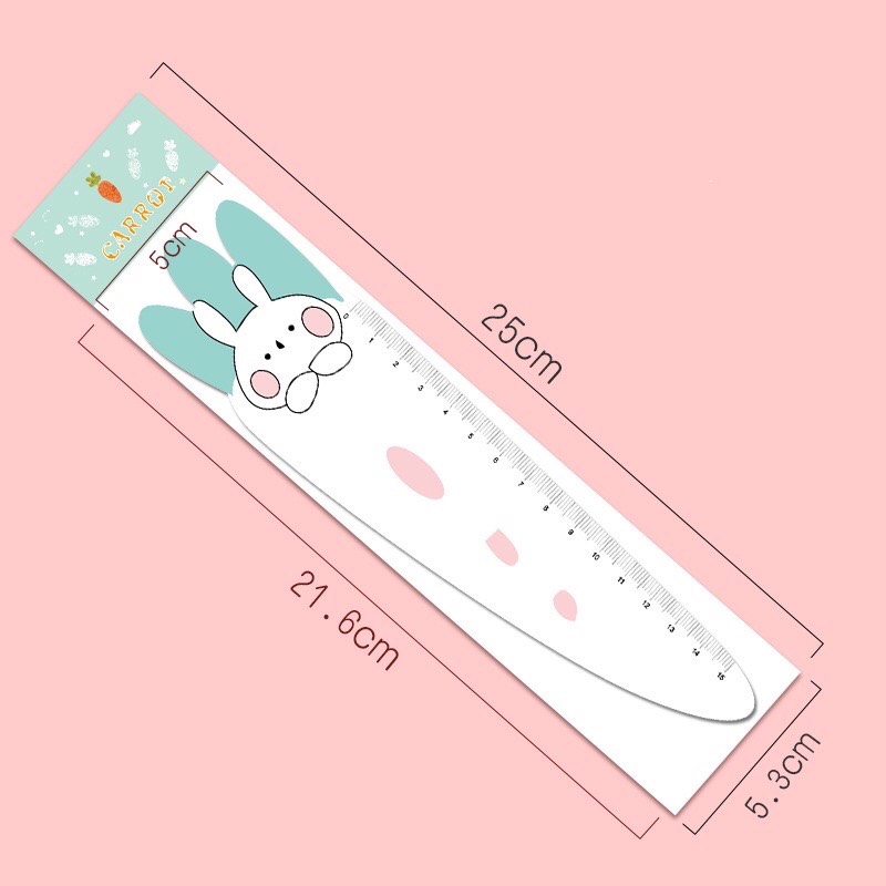 Thước Kẻ Hình Cà Rốt Dẻo Mềm Hít Sắt Dễ Thương 15cm [4567]