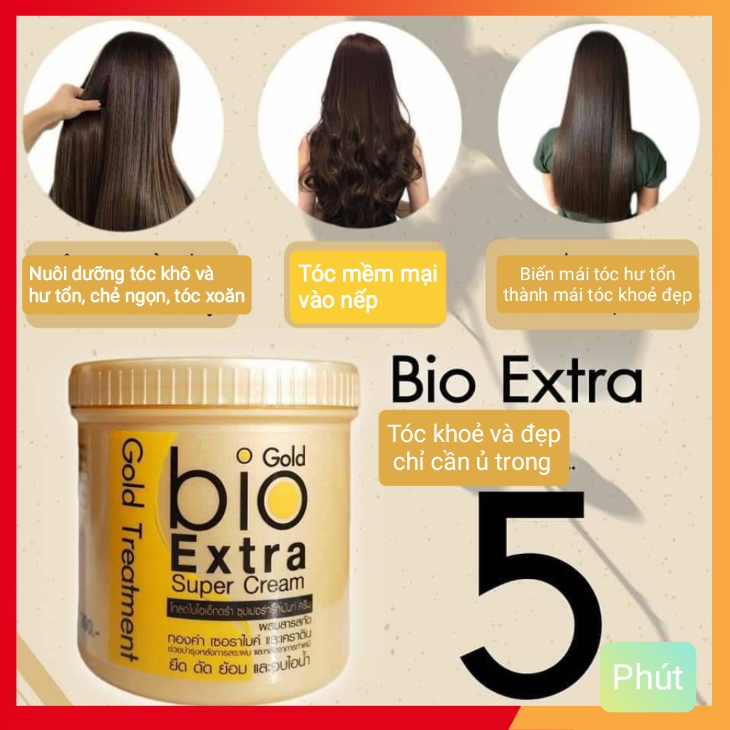 Ủ Tóc Siêu Mượt BIO EXTRA GOLG TREATMENT 500ml Thái Lan