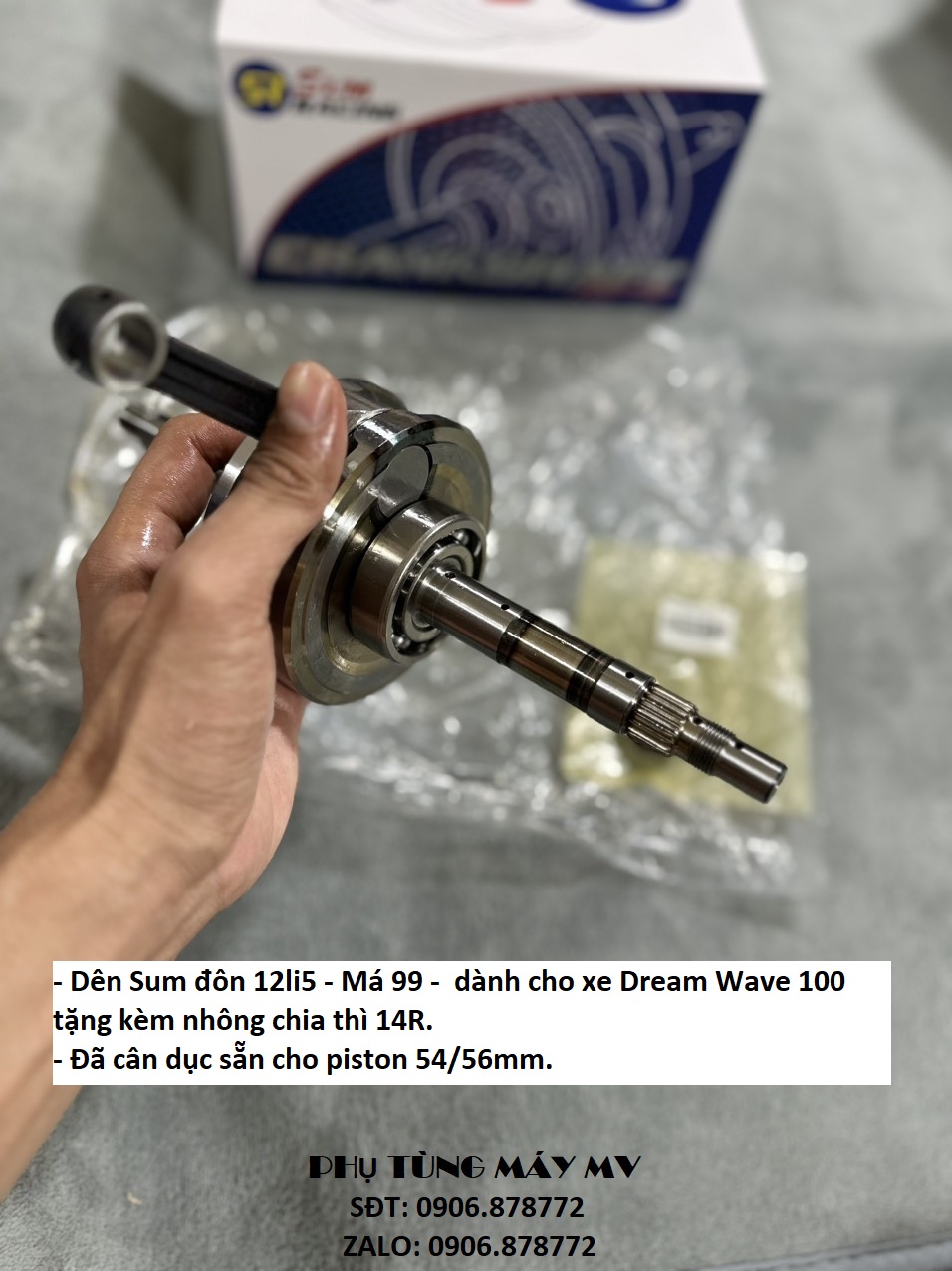 Dên Sum 12li5 dành cho xe Dream Wave. SUM RACING