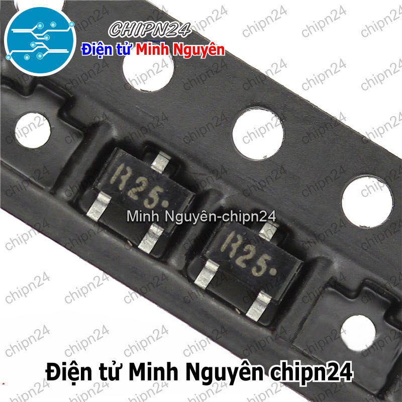 [5 con] (G9.2) Transistor Dán C3356 (R25) SOT-23 NPN 12V 7GHz (SMD) (2SC3356 3356) - HH005571
