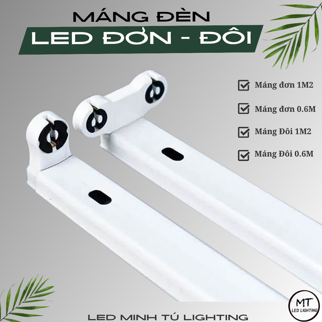 Máng đèn led đơn 1,2m - máng đèn led 1m2