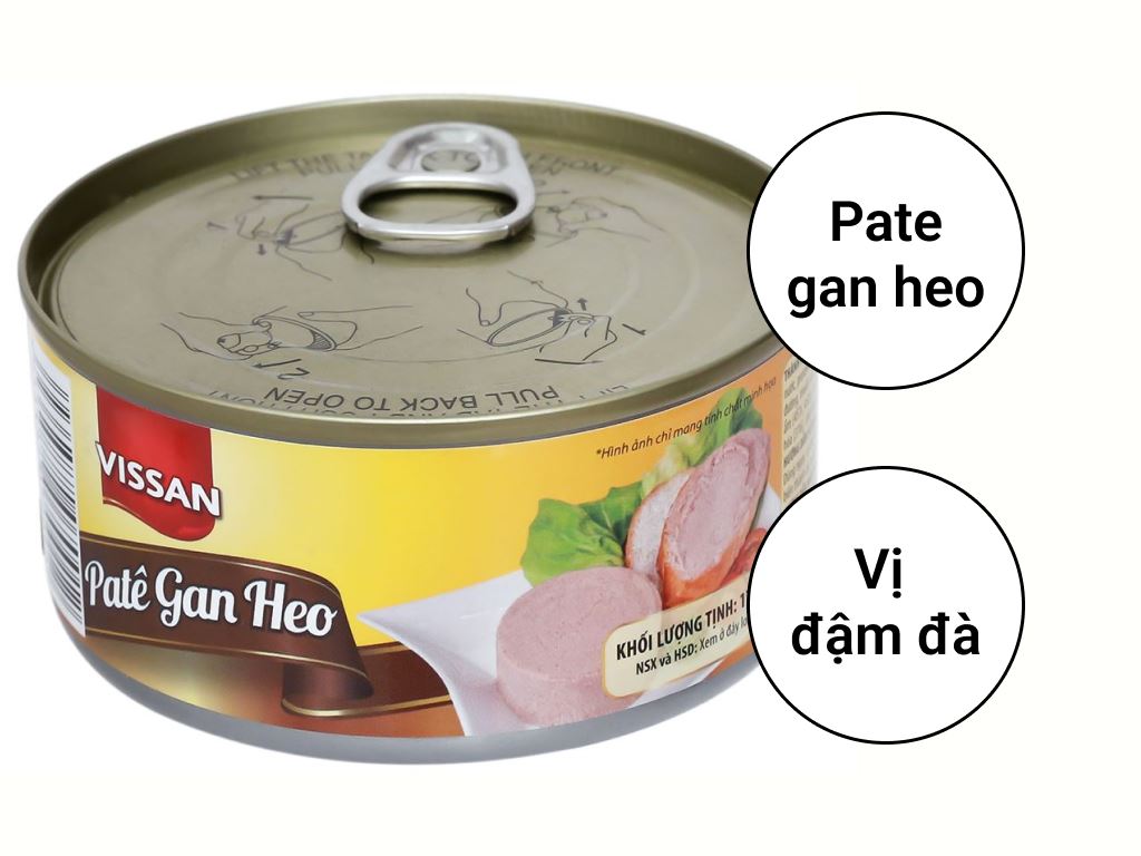 Pate gan heo Vissan hộp 170g