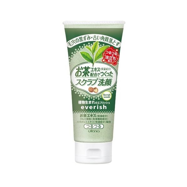 Sữa rửa mặt trà xanh tẩy tế bào chết Utena Everish 130g