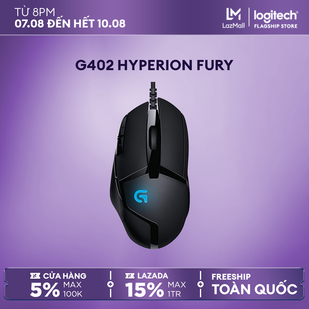 Logitech G402 HYPERION FURY FPS game mouse