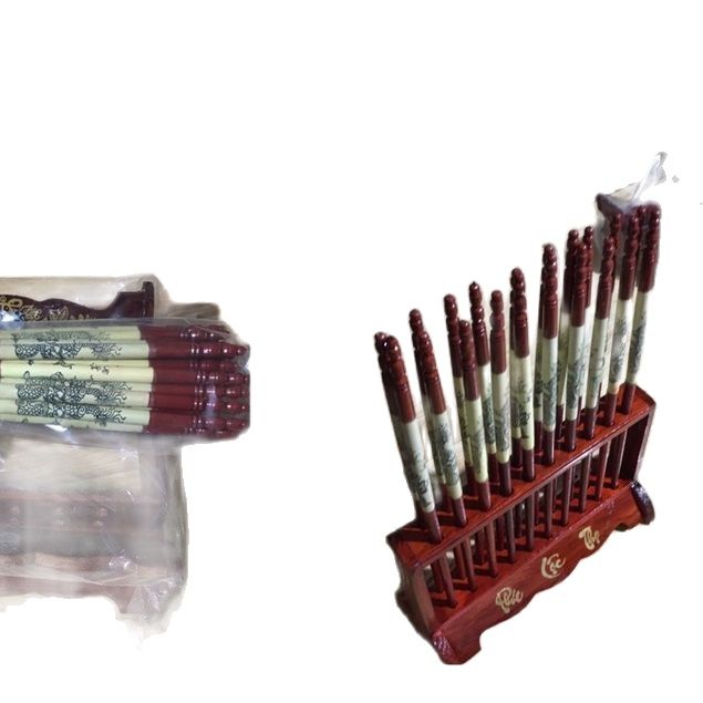 Bộ Đũa Thờ Gỗ Hương Mỹ Nghệ 10 Đôi