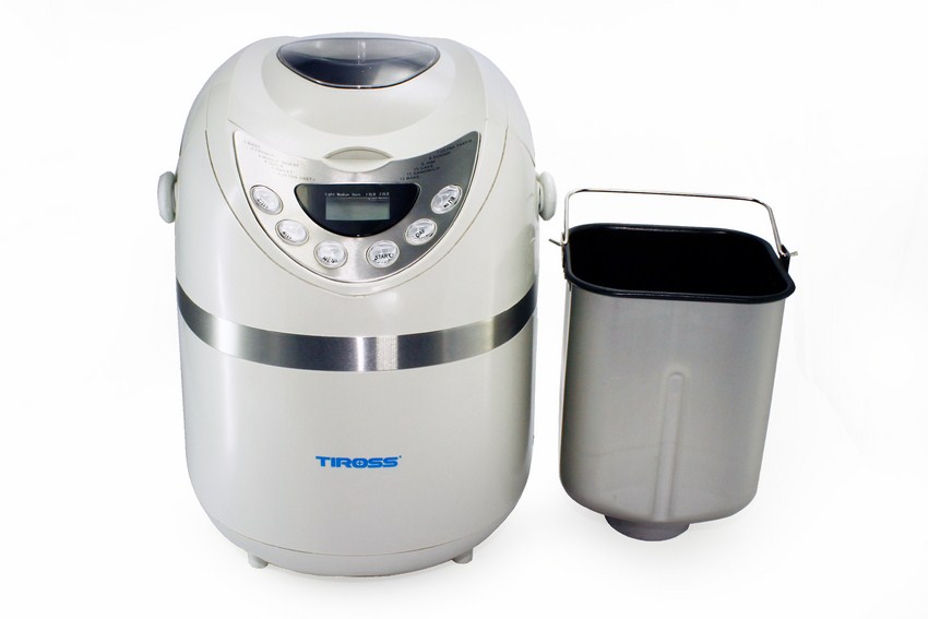 Máy làm bánh mỳ 12 chức năng Tiross TS820 (Trắng)