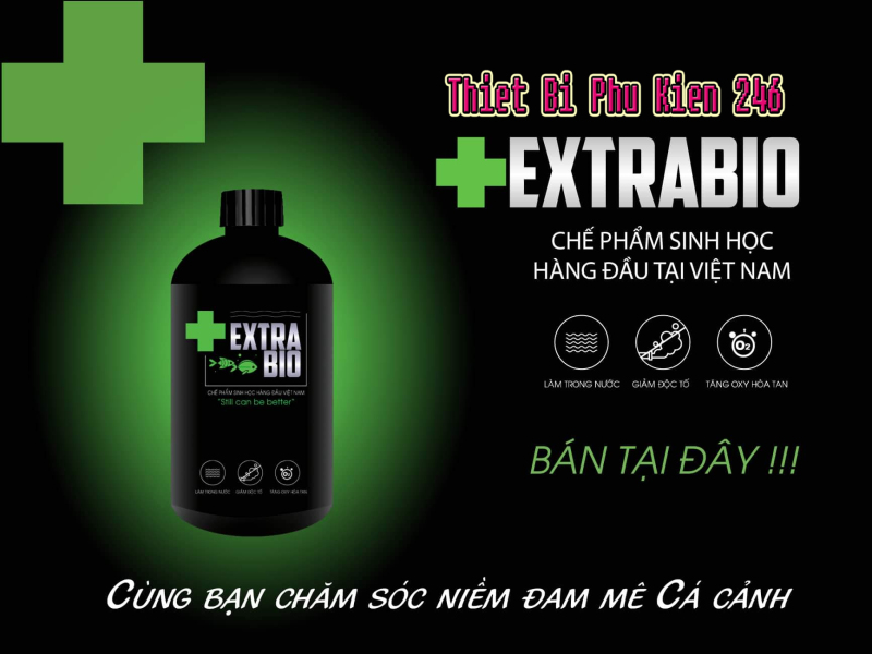Men Vi Sinh Extra Bio c ao cấp cho cá cảnh (Hàng Công ty) Vi Sinh ExtraBio 250ml