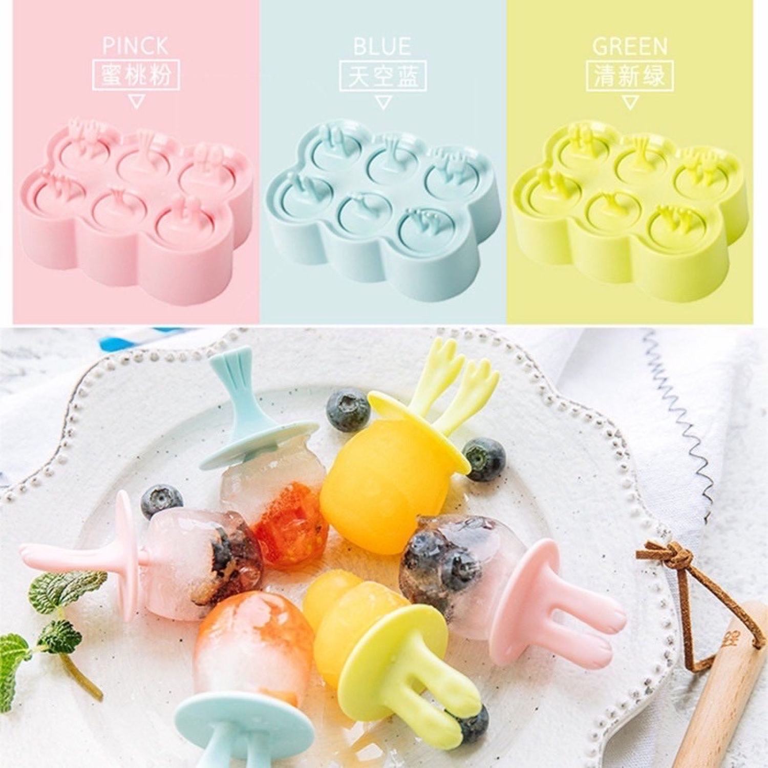 Khuôn kem silicon hình thú siêu cute cho bé