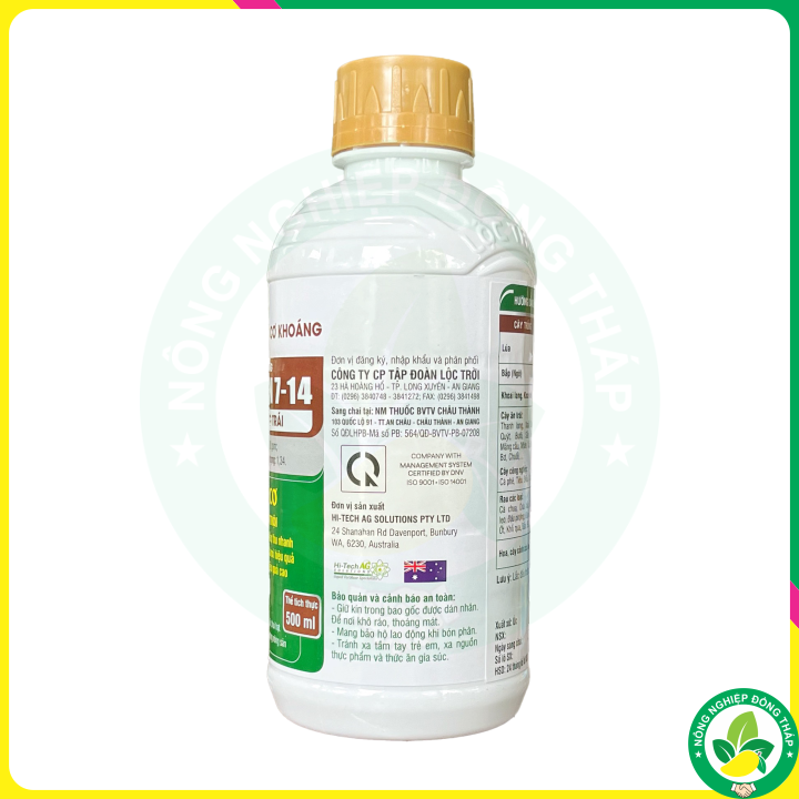 Phân Bón Lá HI-BORON 7-14 BO HỮU CƠ (chai 500ml)