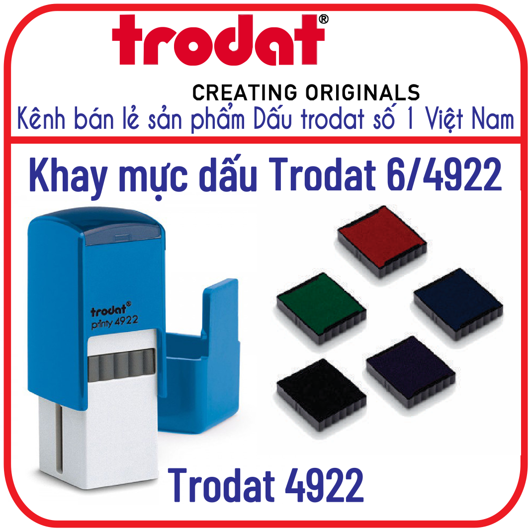 Khay mực dấu hãng Trodar (Dấu liền mực)