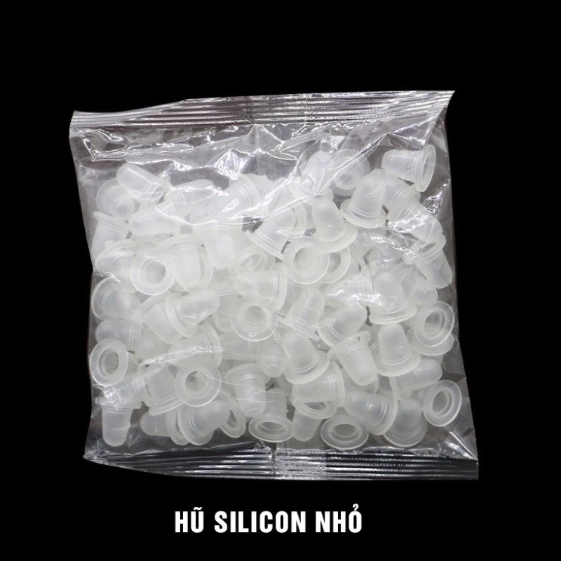 [HCM]Chum Silicon, Chum Nhựa Đựng Mực Đựng Sáp Khắc (bịch 100 chum)