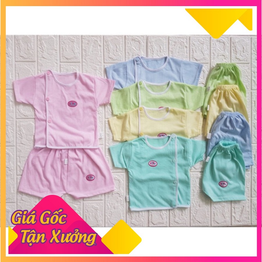 Set 5 bộ baby born cộc tay khuy lệch như hình
