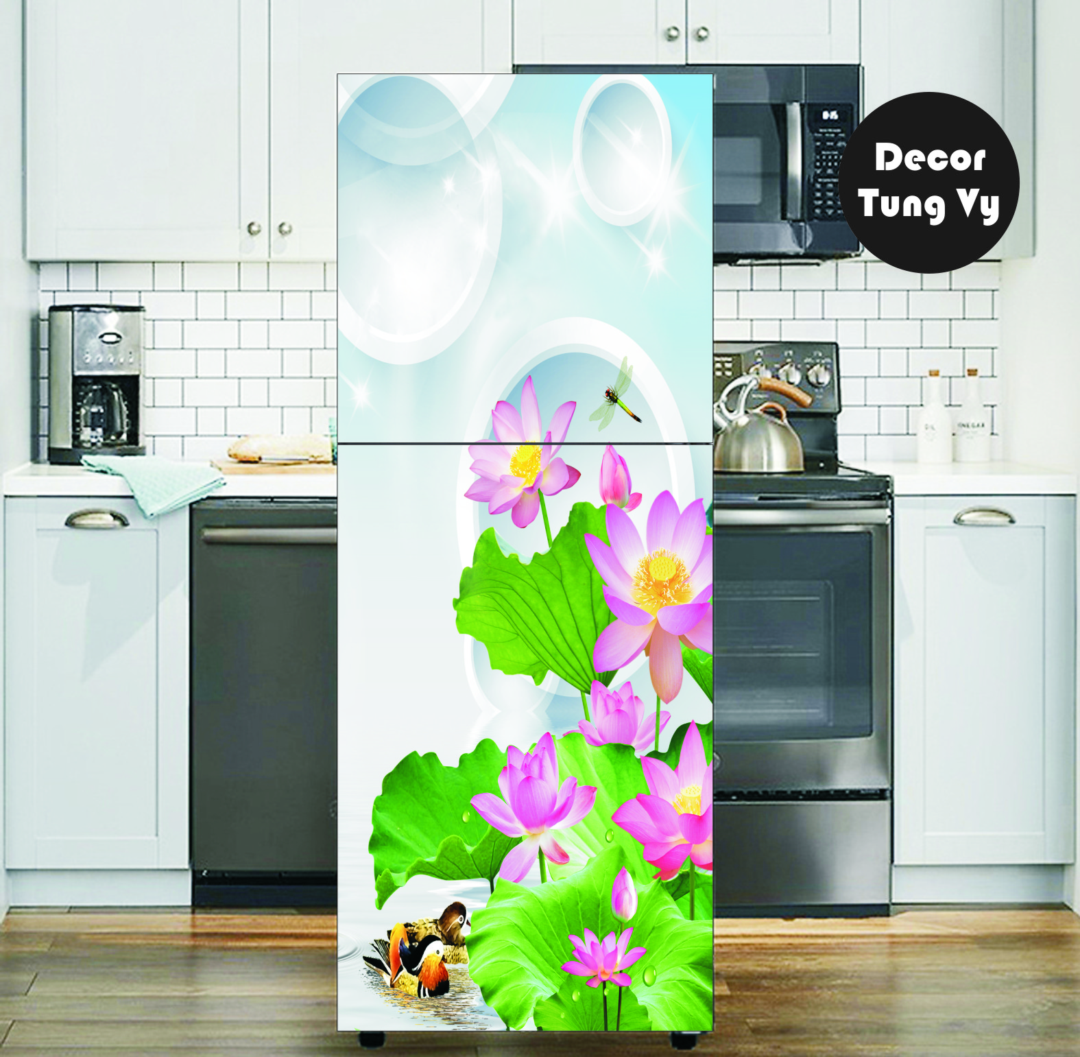 Decal dán tủ lạnh - dán kính ( trang trí trên mọi bề mặt phẳng)