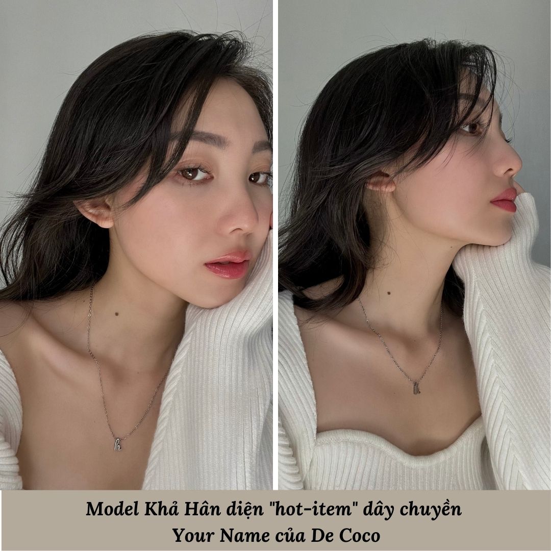 [KHÔNG ĐEN GỈ] Vòng cổ titan mặt chữ cái My Name De Coco decoco.accessories