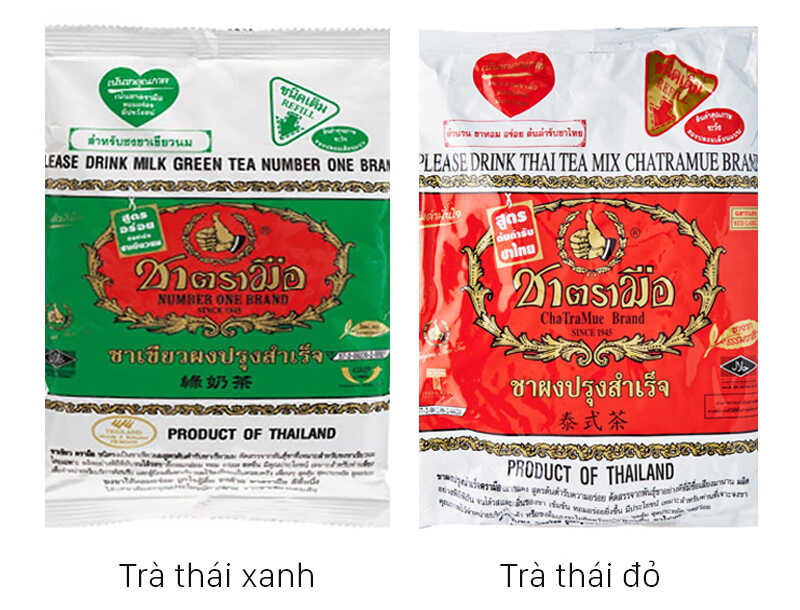 Trà Thái Xanh - Trà Thái Đỏ Pha Trà Sữa Thái (Đỏ 400gr - Xanh 200gr)