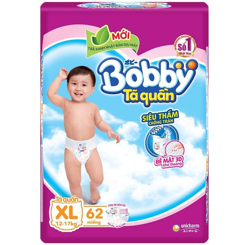 Bỉm quần Bobby trà xanh XL62