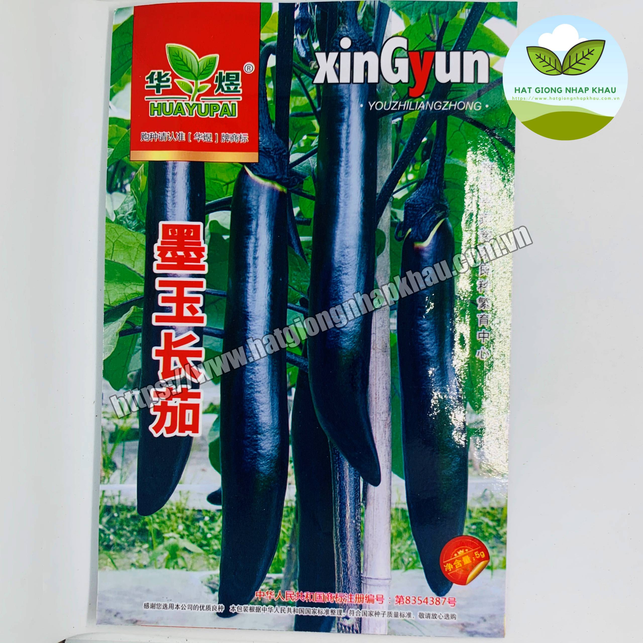 Hạt giống cà tím siêu dài (Nội địa Trung). 0,5 gr/gói