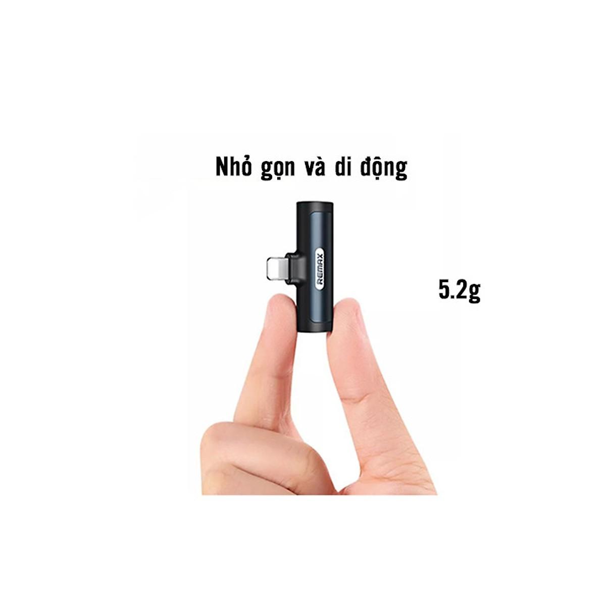 Đầu chuyển đổi cổng Lightning ra cổng Lightning và Jack 3.5mm Remax RL-LA03i