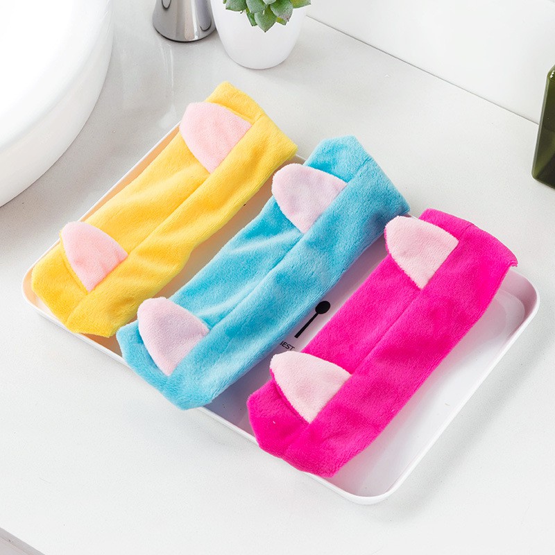 Băng đô turban 3d tai thỏ vải nhung xinh xắn 2020