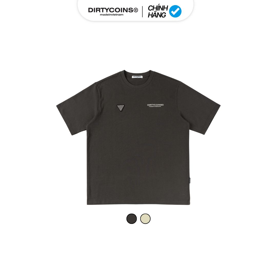 Áo Thun DirtyCoins Metal Label Regular T-shirt - Cream