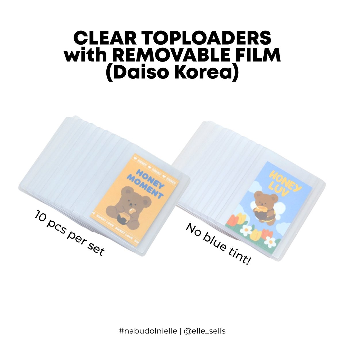 TOPLOADER DAISO HÀN SET 10 ĐỰNG ẢNH THẺ, BẢO VỆ CARD - CÓ SẴN