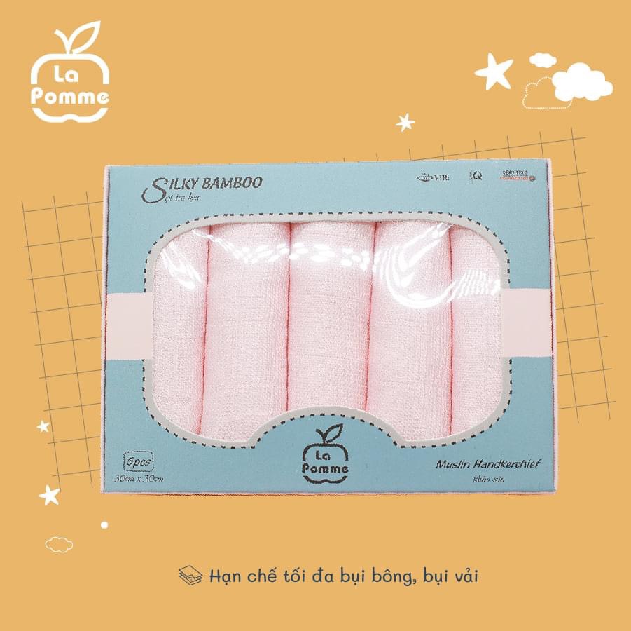 Khăn sữa sợi tre lụa Lapomme 30x30 cm