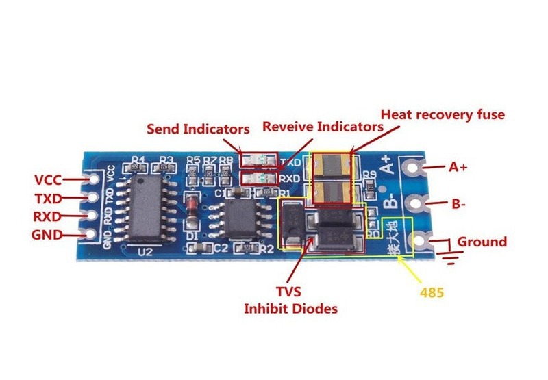 Mạch UART TTL to RS485 V2