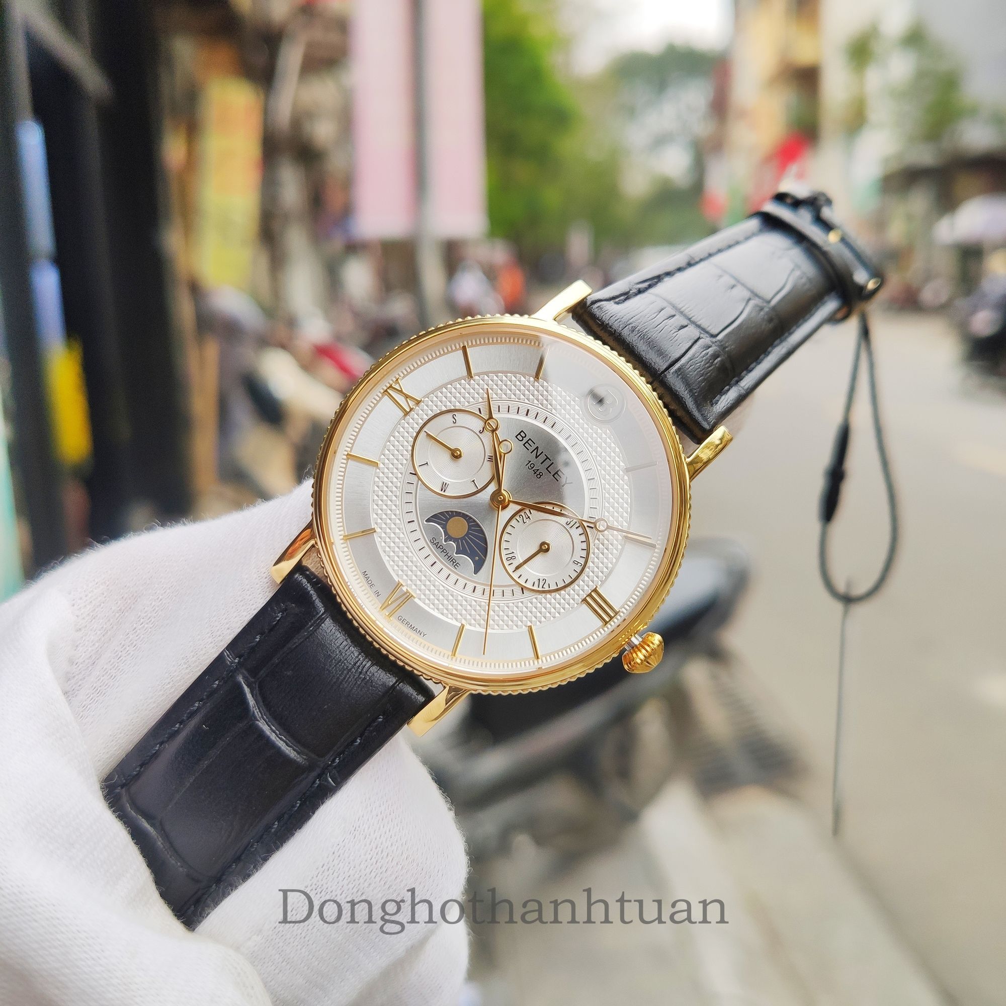 Đồng hồ nam Bentley Moonphase BL1865-30MKWB