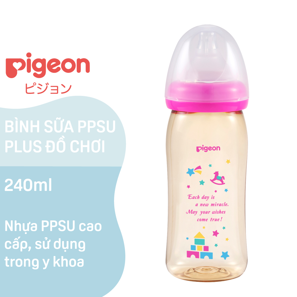 Bình Sữa PPSU Plus Pigeon Hình Đồ Chơi 240ML