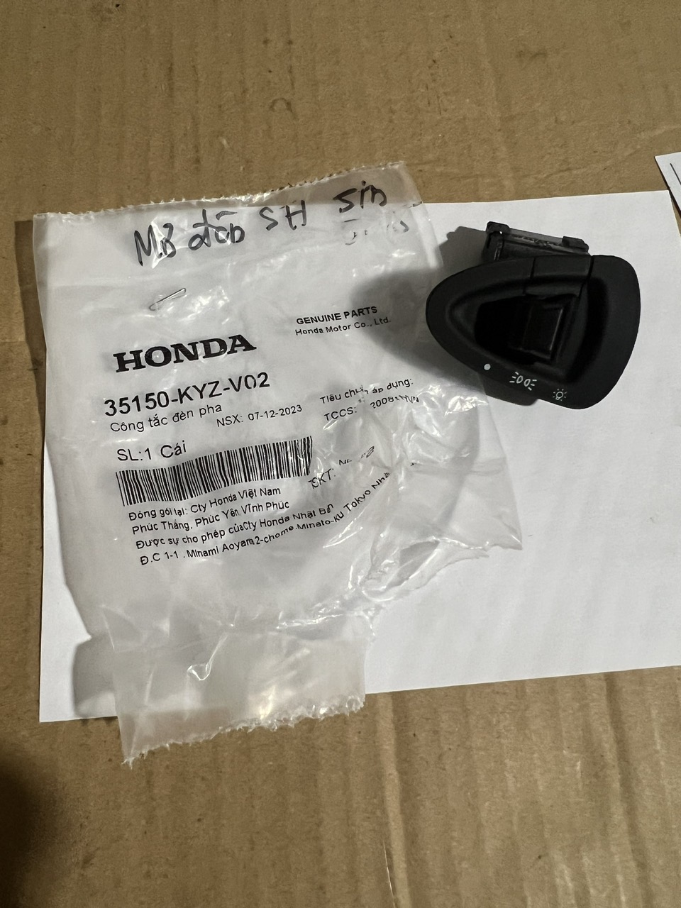 Công tắc đèn xe sh 125 honda chính hãng