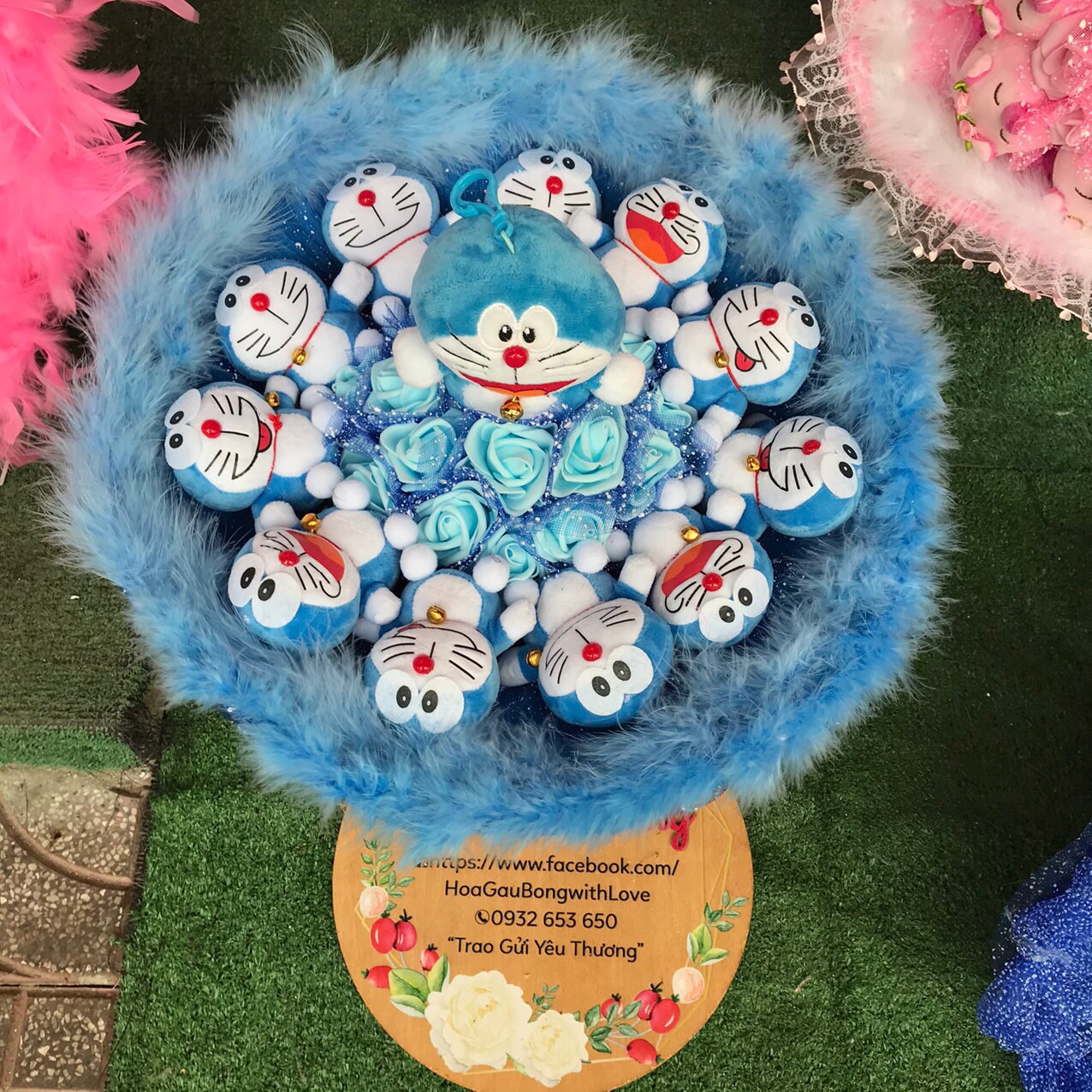 Hoa gấu bông Đôremon