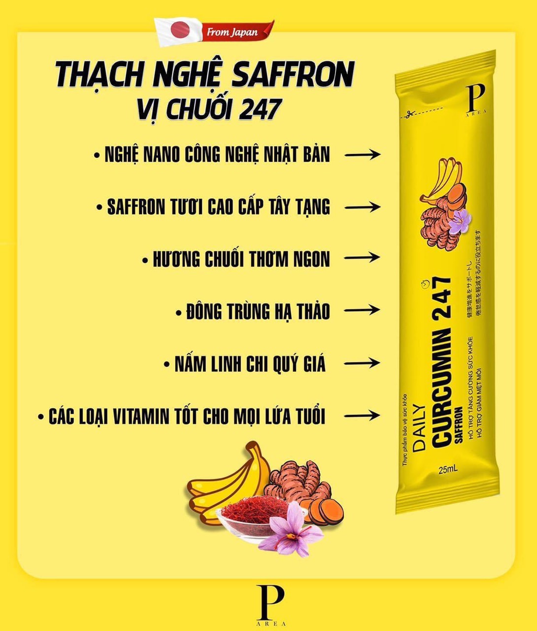 THẠCH NGHỆ SAFFRON VỊ CHUỐI