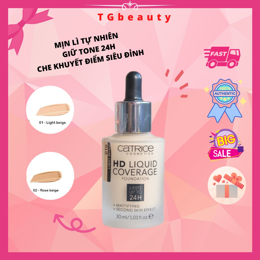 Kem nền Catrice HD Liquid Coverage Foundation