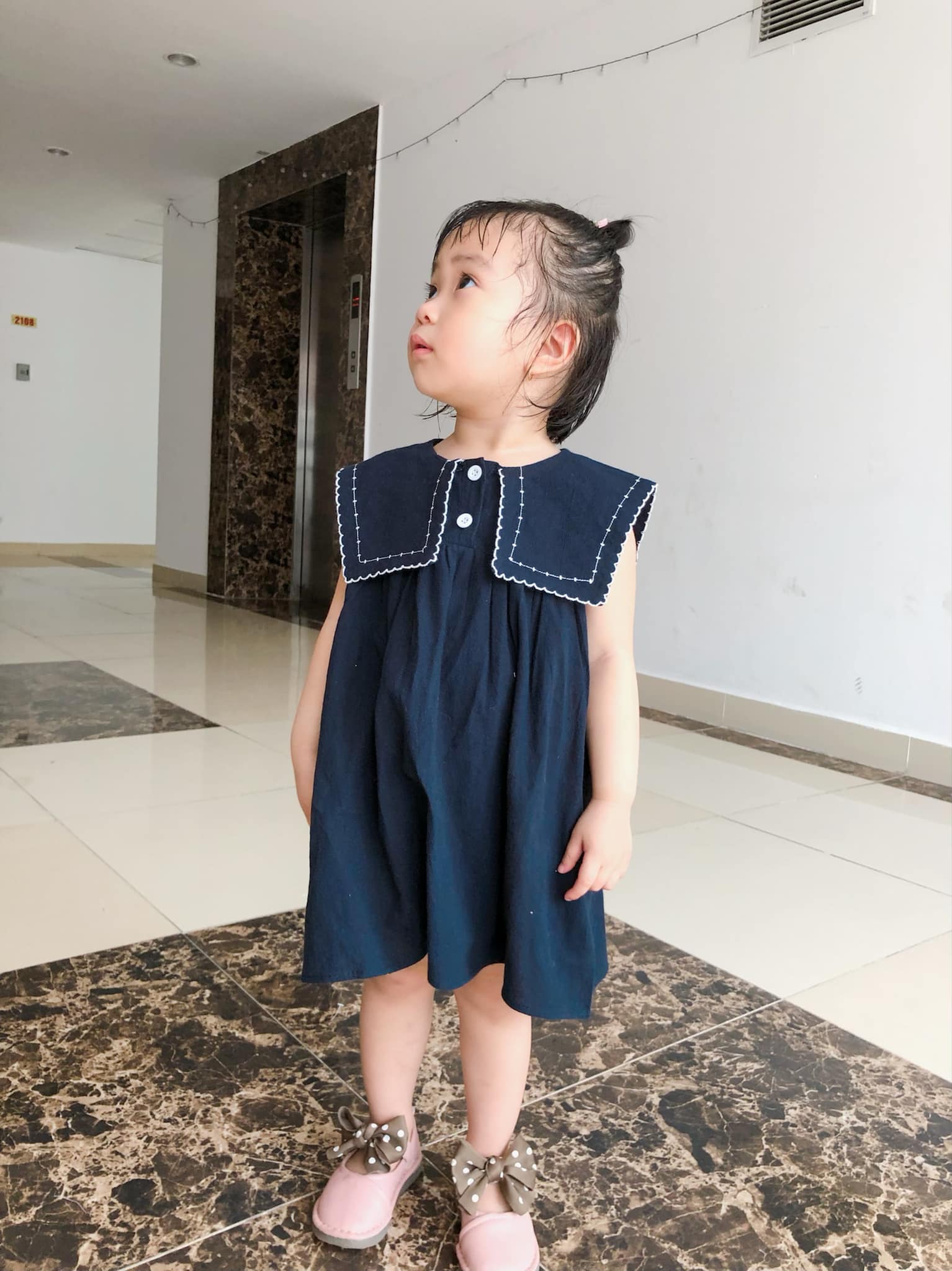 [HÀNG HOT XẢ KHO GIÁ RẺ] VÁY SUÔNG CỔ BÔNG SEN CỰC XINH CHO BÉ