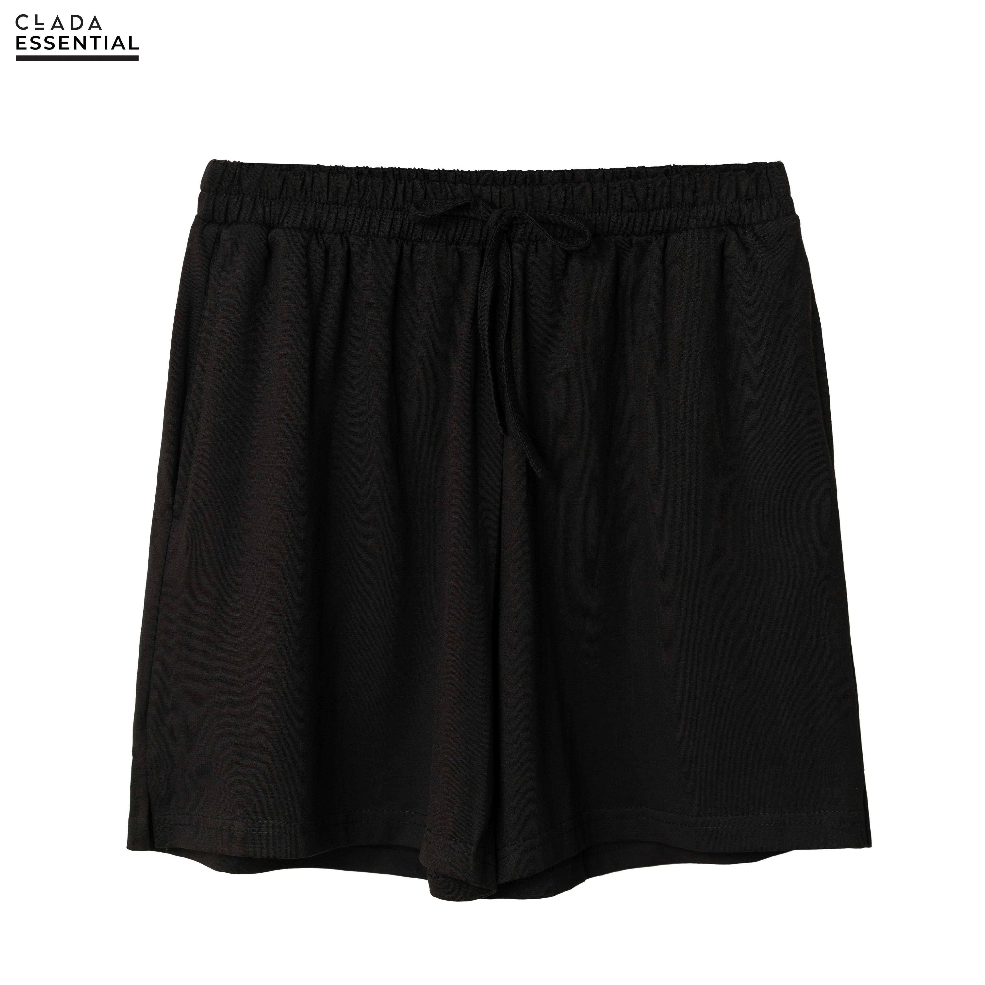 Quần Short Big Size Cotton Compact CLADA Essential - Đen