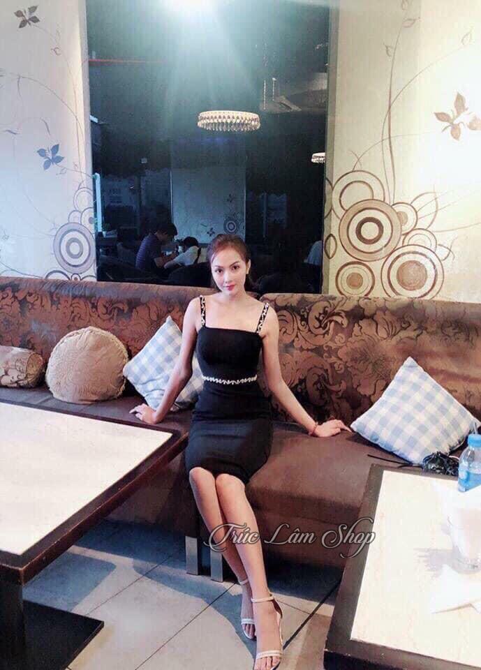 [HCM]Đầm Body 2 Dây Thắt Eo Sexy