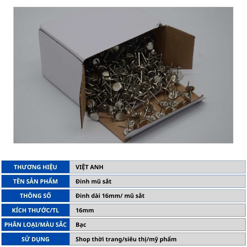 Đinh gắn chíp từ quần áo PIN16 ( hộp/1000 cái )