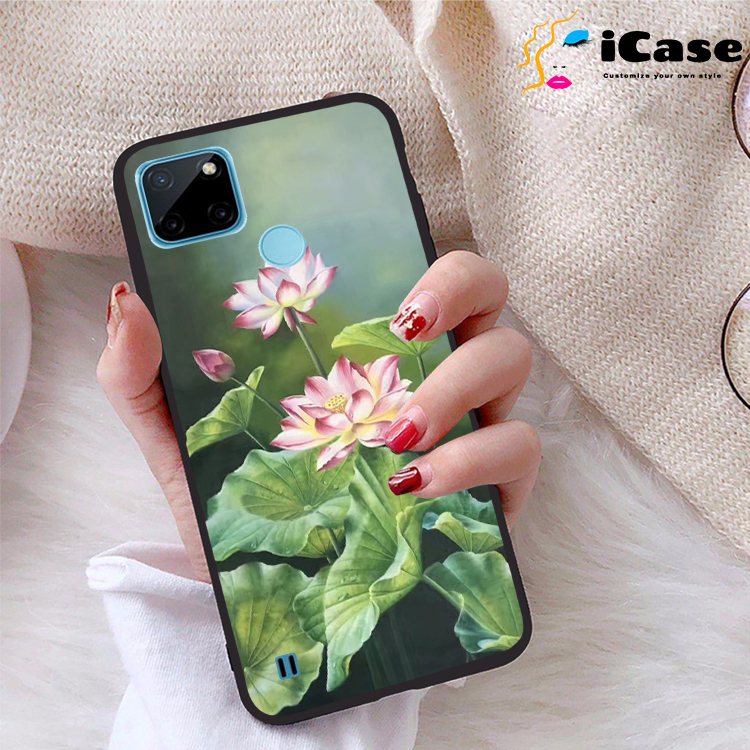 Ốp lưng Realme C21Y viền dẻo TPU BST Sen