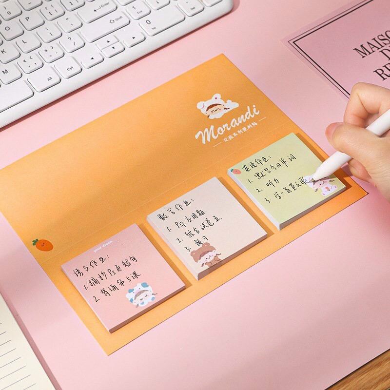 [MUA 2 GIẢM 5%]Vỉ 3 xấp giấy note cute