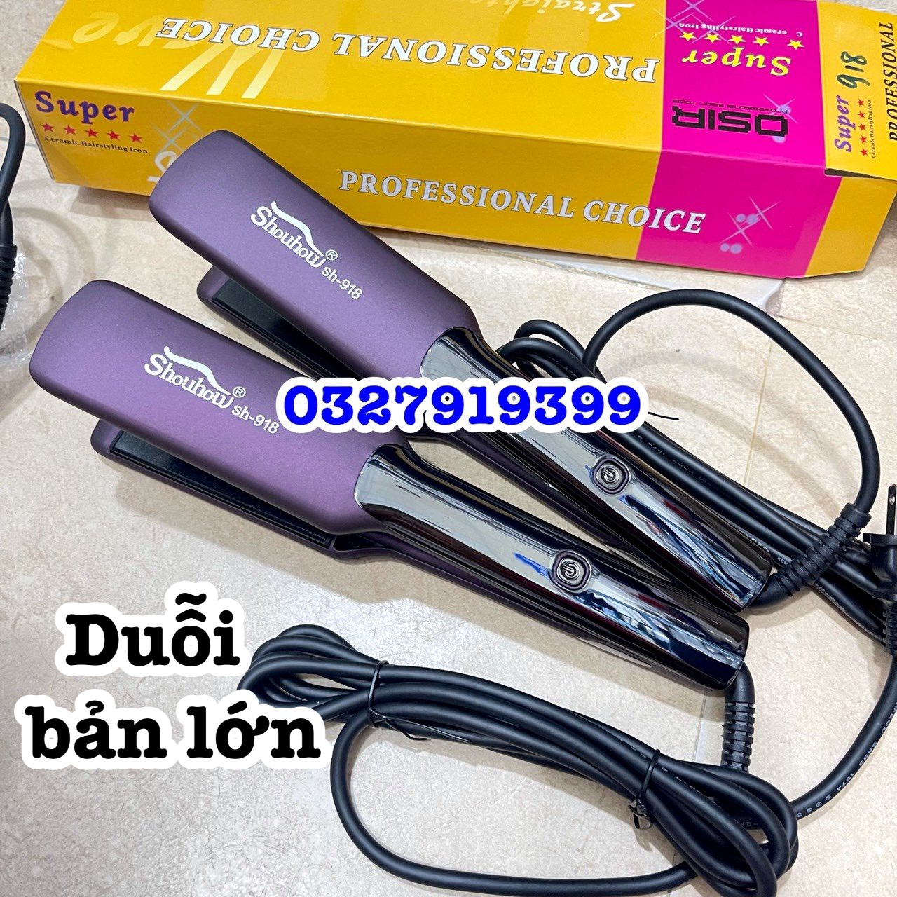 Máy duỗi tóc cao cấp bản lớn HQ 918