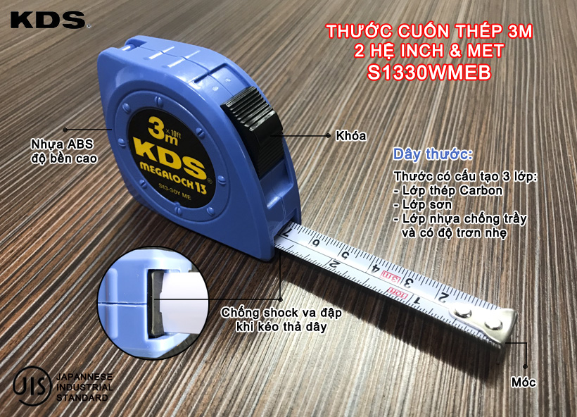 Thước cuộn Nhật Bản KDS hệ Met