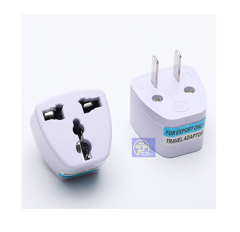 Phích cắm chuyển đổi ổ 3 chấu sang 2 chấu.