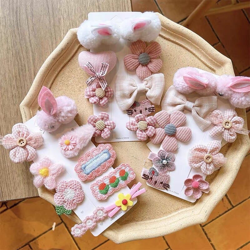 Set kẹp tóc Con Thỏ 9 món cho bé gái