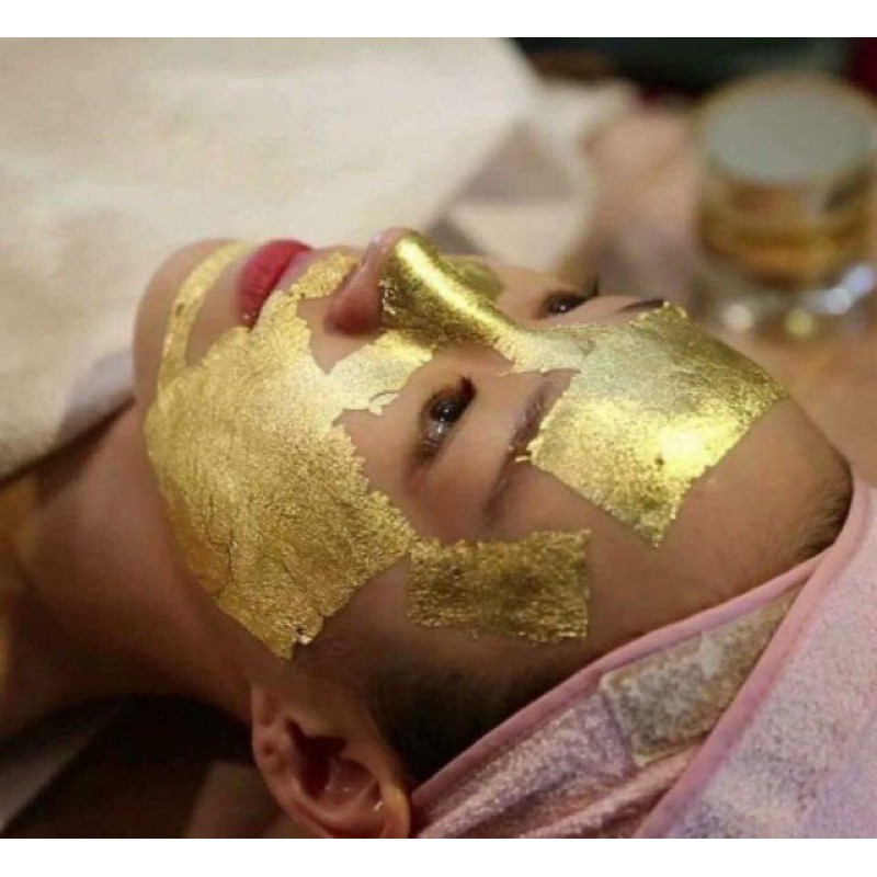 Com bo 10 miếng vàng lá 24k kích thước 8x8
