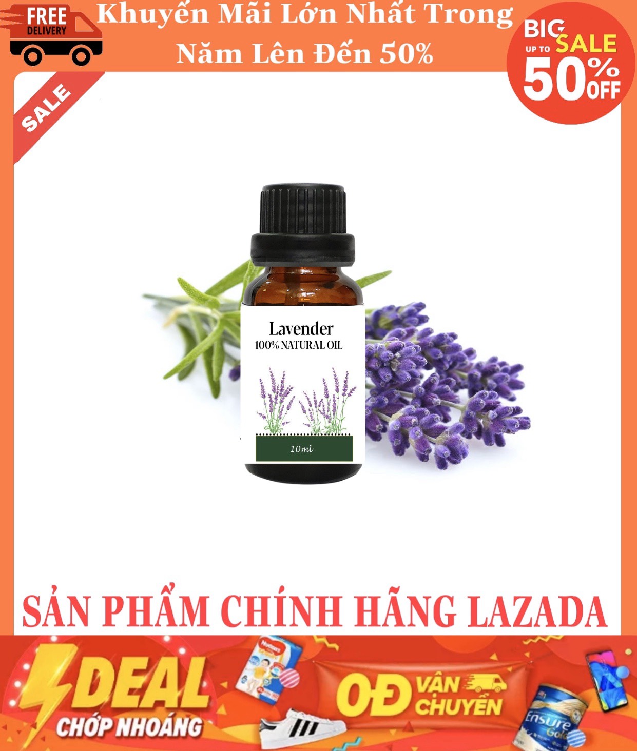 [HCM]TINH DẦU LAVENDER TINH DẦU MÁY XÔNG TINH DẦU THẢO DƯỢC